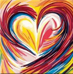 Zuty Pictură pe numere Rainbow Painted Heart (617240) Carte de colorat