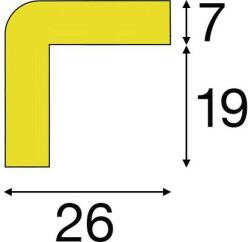 Sarokvédő, E típus, 1 m-es darab, öntapadó fekete / sárga (01_505353_sarok)