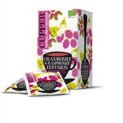 Cupper bio cranberry&raspberry tőzegáfonya-málna tea 20 db 50 g - babamamakozpont