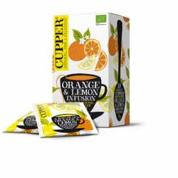 Cupper bio orange&lemon narancs-citrom gyümölcstea 20 db 50 g - babamamakozpont