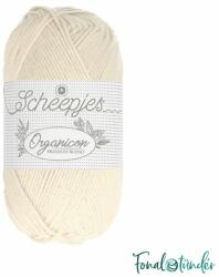 Scheepjes Organicon 200 Clouded Crystal - törtfehér biopamut