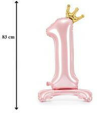 Partydeco Talpas számos lufi 33" (84cm) fólia szám, számjegy, 1 csak levegővel tölthető, Rózsaszín (LUFI454225)