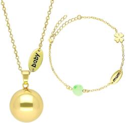 Bola Комплект Медальон за бременни Бола и гривна - Gold Love (Set 3)
