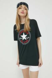 Converse pamut póló fekete, nyomott mintás - fekete XXXS - answear - 9 190 Ft