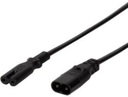 LogiLink Euro dugós hálózati kábel, borotva kábel hosszabbító, toldó (C8 Euro dugó - C7 Euro aljzatzat) 2 m fekete LogiLink CP129