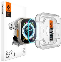 SPIGEN SpigenApple Watch Ultra 49mm ez fit kijelzővédő üveg 2db (2.5d lekerekített szél, 0.2mm, 9h) átlátszó (AGL05556)