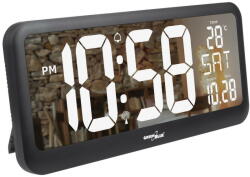 GREENBLUE Ceasuri decorative Ceas digital de perete sau sine statator, LCD, GB214, cu termometru, alarma, afisare data si ora (GB214)