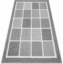 My carpet company kft Szőnyeg SPRING 20426332 négyzetek, szizál, hurkolt - szürke 140x200 cm (B1267)