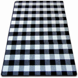My carpet company kft Sketch szőnyeg - F759 krém/fekete- Rács 140x190 cm (GR1690)