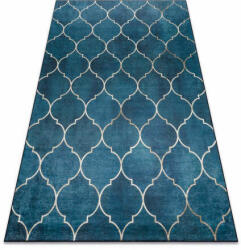 My carpet company kft ANDRE 1181 mosható szőnyeg marokkói rácsos csúszásgátló - kék 160x220 cm (I056)