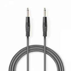 Nedis Mono audio kábel | 6.35 mm Dugasz | 6.35 mm Dugasz | Nikkelezett | 1.50 m | Kerek | PVC (COTH23000GY15)