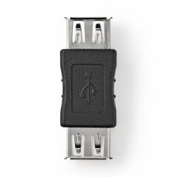 Nedis USB-A Adapter | USB 2.0 | USB-A Aljzat | USB-A Aljzat | 480 Mbps | Nikkelezett | PVC | Fekete | Boríték (CCGB60900BK)