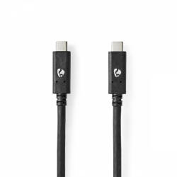 Nedis USB kábel | USB 3.2 Gen 1 | USB-C Dugasz | USB-C Dugasz | 5 Gbps | Nikkelezett | 2.00 m | Kerek | PVC | Fekete | Doboz (CCGW64700BK20)