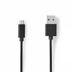 Nedis USB kábel | USB 2.0 | USB-A Dugasz | USB Micro-B Dugasz | 480 Mbps | Nikkelezett | 1.00 m | Kerek | PVC | Fekete | Doboz (CCGW60500BK10)