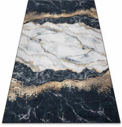 My carpet company kft ANDRE 1124 mosható szőnyeg Márvány csúszásgátló - fekete 160x220 cm (I045)