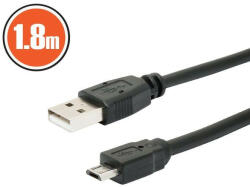 Delight USB kábel 2.0 A dugó - B dugó (micro) 1, 8m (20326)