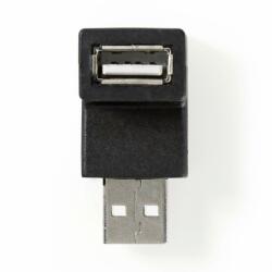 Nedis USB-A Adapter | USB 2.0 | USB-A Dugasz | USB-A Aljzat | 480 Mbps | Nikkelezett | PVC | Fekete | Boríték (CCGP60930BK)