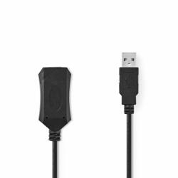 Nedis Aktív USB-kábel | USB 1.1 / USB 2.0 | USB-A Dugasz | USB-A Aljzat | 480 Mbps | 25.0 m | Kerek | Nikkelezett | PVC | Réz | Műanyag Zacskó (CCGP60EXTBK250)