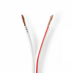 Nedis Hangszóró kábel | 2x 2.50 mm2 | CCA | 100.0 m | Kerek | PVC | Fehér | Zsugor csomagolás (CAGW2500WT1000)