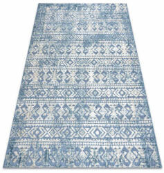 My carpet company kft Szőnyeg SOLE D3732 Aztec gyémánt lapos szövött kék / bézs 160x220 cm (BA055)