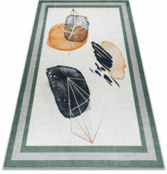 My carpet company kft ANDRE 1088 mosható szőnyeg Absztrakció csúszásgátló - fehér / zöld 160x220 cm (I041)