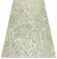 My carpet company kft Fonott sizal szőnyeg SION Levelek, tropikus 22128 lapos szövött ecru / zöld 180x270 cm (D797)