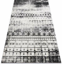 My carpet company kft Modern szőnyeg MUNDO E0592 etnikai szabadtéri bézs / fekete 200x290 cm (BA224)