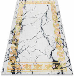 My carpet company kft ANDRE 1126 mosható szőnyeg Márvány, görög csúszásgátló - fehér / arany 160x220 cm (I046)