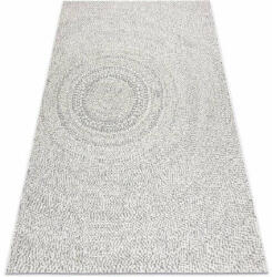 My carpet company kft Fonott sizal flat szőnyeg 48832367 Körök, pontok krém / szürke 200x290 cm (B1468)