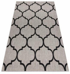 My carpet company kft Fonott sizal floorlux szőnyeg 20608 marokkói rácsos ezüst / feket (DEV1232)