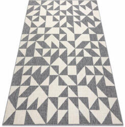 My carpet company kft Szőnyeg SPRING 20414332 háromszögek szizál, hurkolt - szürke / kr (B1281)