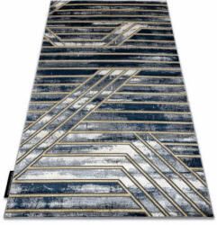 My carpet company kft Modern De Luxe 460 Vonalak - Sötétkék / Arany 180X270 cm Szőnyeg (GR4397)