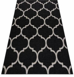 My carpet company kft Fonott sizal floorlux szőnyeg 20608 marokkói rácsos fekete / ezüs (DEV1413)