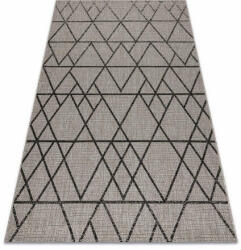 My carpet company kft Fonott sizal floorlux szőnyeg 20508 ezüst / fekete HÁROMSZÖGEK 20 (DEV745)