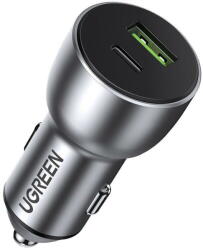 UGREEN Car Charger USB / USB Type C Quick Charge 3.0 Power Delivery 36 W 3 A gray (CD213 60980) - pcone