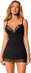 Obsessive Bella Rou Chemise & Thong Black M/L