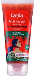 Delia Cosmetics Scrub pentru față și corp, cu aromă de căpșuni - Delia Fruit Me Up! Strawberry Face & Body Scrub 200 ml