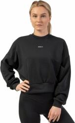 NEBBIA Loose Fit Sweatshirt "Feeling Good" Black XS-S Hanorac pentru fitness