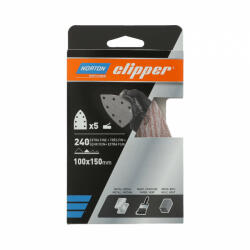 Norton Clipper A275 eltömődés mentes delta csiszolólap 100x150mm P240, 5 db/csomag (CT216230) - corvinustoolskft