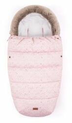 Petite&Mars Sac de iarna impermeabil Comfy, 4 in 1, Cu blanita si interior din fleece, Universal, Pentru carucior, 100 x 55 cm, Roz