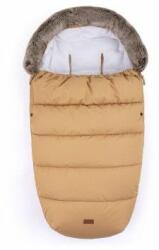 Petite&Mars Sac de iarna impermeabil Comfy, 4 in 1, Cu blanita si interior din fleece, Universal, Pentru carucior, 100 x 55 cm, Caramel
