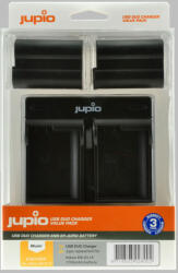 Jupio Dual Charger Kit - USB-s töltő 2db utángyártott Nikon EN-EL15 akkumulátorral