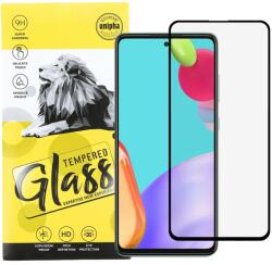 Samsung Galaxy A52 4G/5G / A52s 5G / A53 5G üvegfólia, tempered glass, előlapi, 9D, edzett, hajlított, fekete kerettel