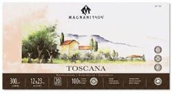 Fedrigoni Magnani Toscana akvarelltömb, 100% pamut, 300 g, 12x23 cm, 20 lap, érdes