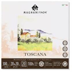 Fedrigoni Magnani Toscana akvarelltömb, 100% pamut, 300 g, 20x20 cm, 20 lap, érdes