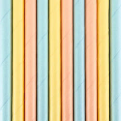 PartyDeco S. r. o Szívószál papírból, nyári színek