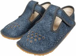Beda Gyerek barefoot textil papucs tépőzárral "Beda" - kék gyermek méretek 37