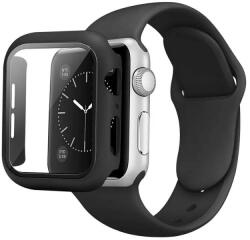 Utángyártott Apple Watch szíj, 44mm szilikon óraszíj és tok fekete (OS-0382)