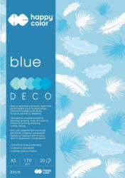 Happy Color Színes papírkészlet A4 170g 20 lap 5 árnyalat - Kék (14-012411)