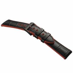 STAILER Premium Max Endurance Sport bőr óraszíj, fekete 22/20 L
